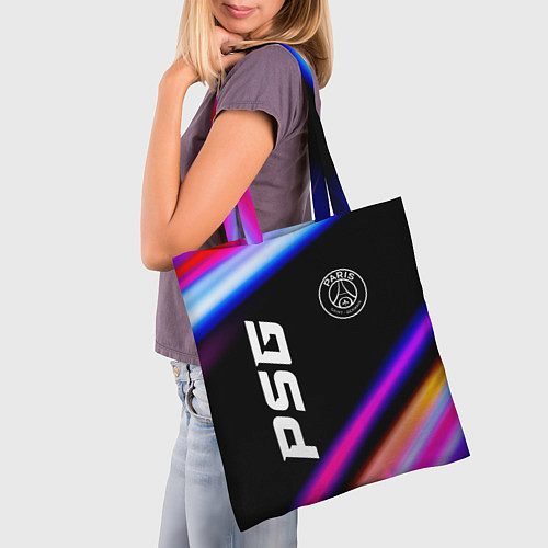 Сумка-шоппер PSG speed game lights / 3D-принт – фото 3