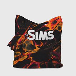 Сумка-шопер The Sims red lava, цвет: 3D-принт