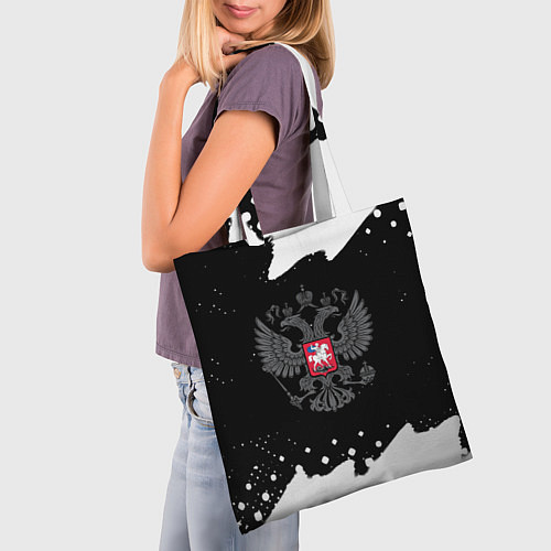 Сумка-шоппер Россия краски герб / 3D-принт – фото 3