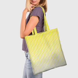 Сумка-шопер Вертикальные волнистые линии, цвет: 3D-принт — фото 2