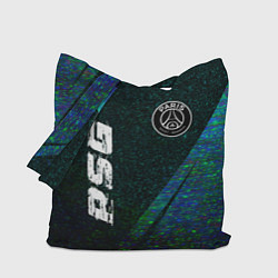 Сумка-шопер PSG glitch blue, цвет: 3D-принт