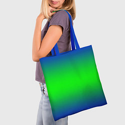 Сумка-шопер Зелёный градиент текстура, цвет: 3D-принт — фото 2