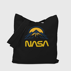 Сумка-шопер Nasa горы лого, цвет: 3D-принт