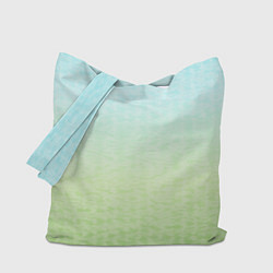 Сумка-шопер Tie-dye color gradient: blue-green, цвет: 3D-принт