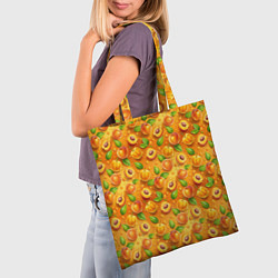 Сумка-шопер Сочные сладкие абрикосы паттерн, цвет: 3D-принт — фото 2