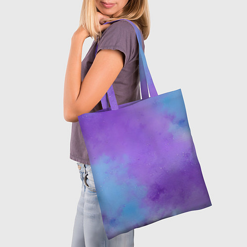 Сумка-шоппер Фиолетовый космический туман / 3D-принт – фото 3