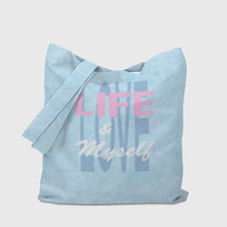Сумка-шопер Love life, цвет: 3D-принт