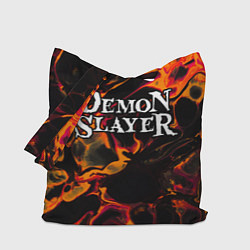 Сумка-шопер Demon Slayer red lava, цвет: 3D-принт