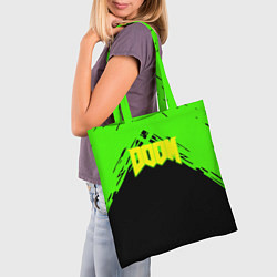 Сумка-шопер Doom кислотное лого, цвет: 3D-принт — фото 2