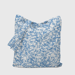 Сумка-шопер Пёстрый бело-голубой, цвет: 3D-принт