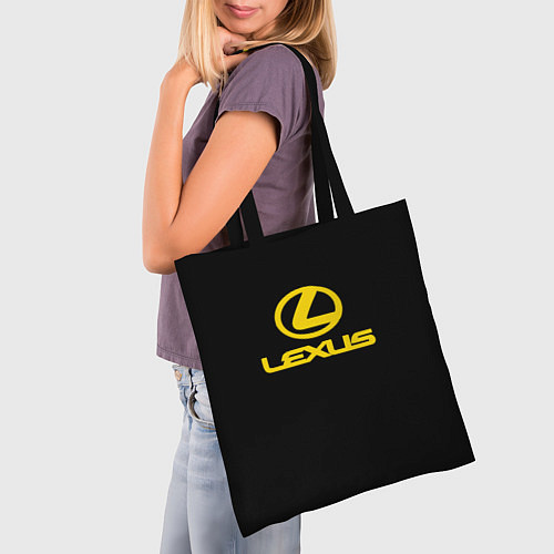 Сумка-шоппер Lexus yellow logo / 3D-принт – фото 3
