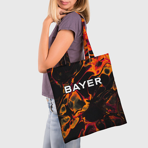 Сумка-шоппер Bayer 04 red lava / 3D-принт – фото 3