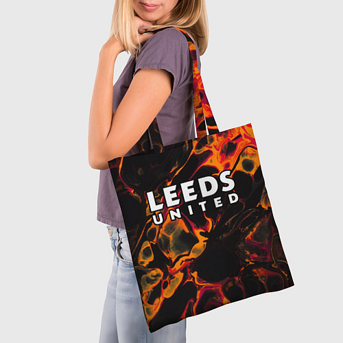 Сумка-шоппер Leeds United red lava / 3D-принт – фото 3