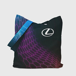 Сумка-шопер Lexus neon hexagon, цвет: 3D-принт