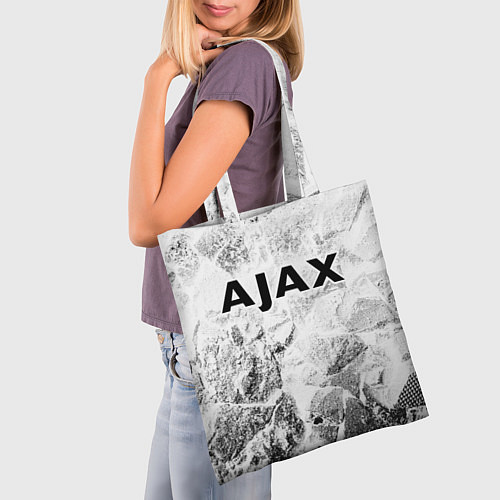 Сумка-шоппер Ajax white graphite / 3D-принт – фото 3