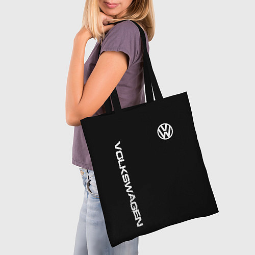 Сумка-шоппер Volkswagen logo white / 3D-принт – фото 3