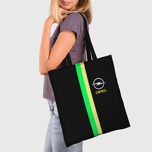 Сумка-шоппер Opel line geometry / 3D-принт – фото 3