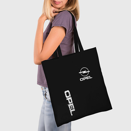 Сумка-шоппер Opel white logo / 3D-принт – фото 3