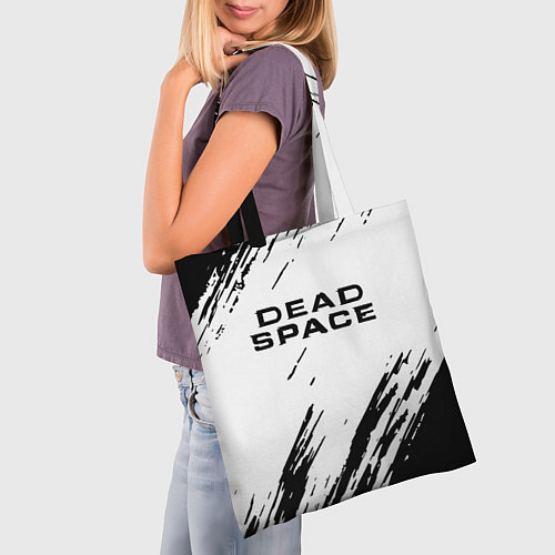 Сумка-шоппер Dead space чёрные краски / 3D-принт – фото 3