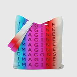 Сумка-шопер Imagine Dragons neon rock, цвет: 3D-принт