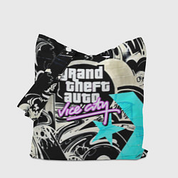 Сумка-шопер GTA vice city grafiti, цвет: 3D-принт