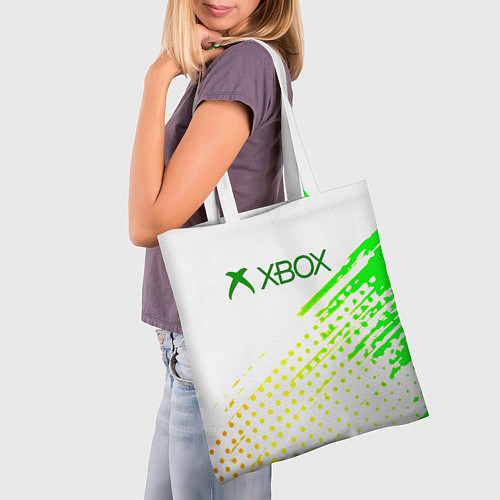 Сумка-шоппер Xbox краски текстура геймер / 3D-принт – фото 3