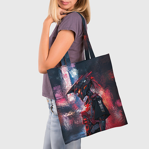 Сумка-шоппер Девушка-киборг спартиатка / 3D-принт – фото 3