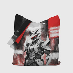 Сумка-шопер Боевой киборг в белой броне, цвет: 3D-принт