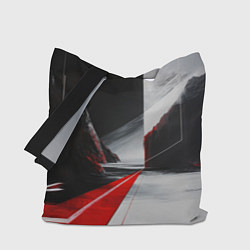 Сумка-шопер Футуристичный пейзаж в стиле авангард, цвет: 3D-принт