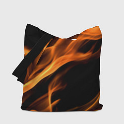 Сумка-шопер Языки пламени текстура, цвет: 3D-принт
