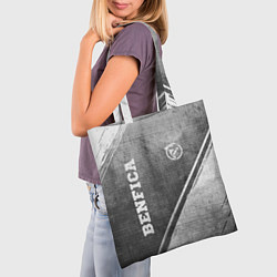 Сумка-шопер Benfica - grey gradient вертикально, цвет: 3D-принт — фото 2