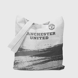 Сумка-шопер Manchester United - white gradient посередине, цвет: 3D-принт