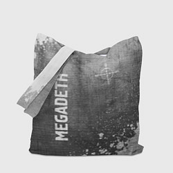 Сумка-шопер Megadeth - grey gradient вертикально, цвет: 3D-принт