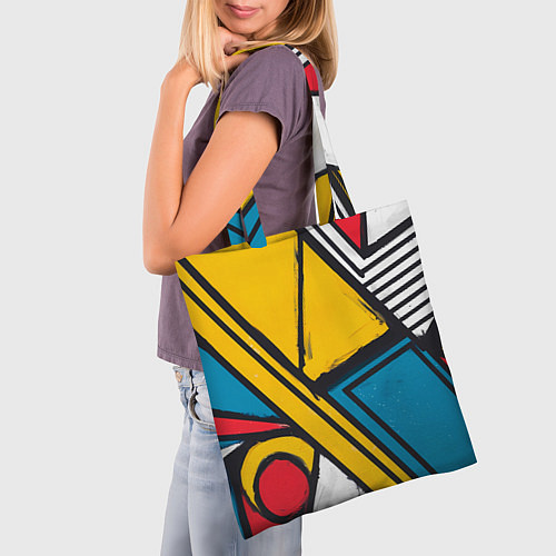 Сумка-шоппер Загаражное граффити / 3D-принт – фото 3