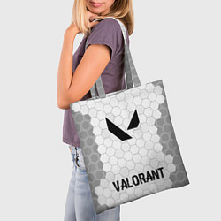 Сумка-шопер Valorant glitch на светлом фоне по-центру, цвет: 3D-принт — фото 2