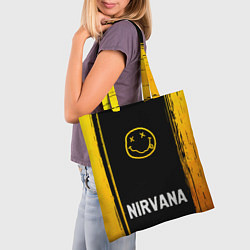 Сумка-шопер Nirvana - gold gradient по-центру, цвет: 3D-принт — фото 2