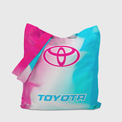 Сумка-шопер Toyota neon gradient style по-центру, цвет: 3D-принт