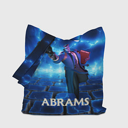 Сумка-шопер Deadlock Abrams синие молнии, цвет: 3D-принт