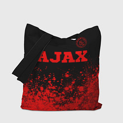 Сумка-шопер Ajax - red gradient посередине, цвет: 3D-принт