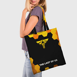 Сумка-шопер The Last Of Us - gold gradient по-центру, цвет: 3D-принт — фото 2