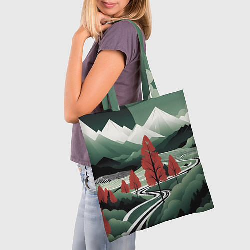 Сумка-шоппер Дорога на природу / 3D-принт – фото 3