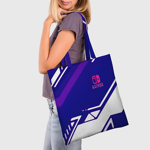 Сумка-шоппер Нинтендо геометрия киберспорт / 3D-принт – фото 3