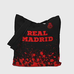 Сумка-шопер Real Madrid - red gradient посередине, цвет: 3D-принт