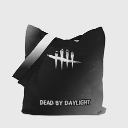 Сумка-шопер Dead by Daylight glitch на темном фоне по-центру, цвет: 3D-принт