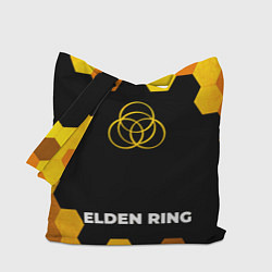 Сумка-шопер Elden Ring - gold gradient по-центру, цвет: 3D-принт