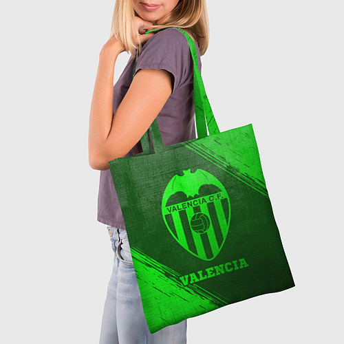 Сумка-шоппер Valencia - green gradient / 3D-принт – фото 3