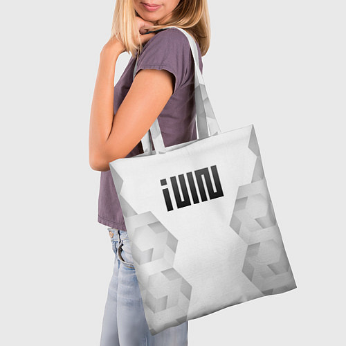 Сумка-шоппер Gidle white poly / 3D-принт – фото 3