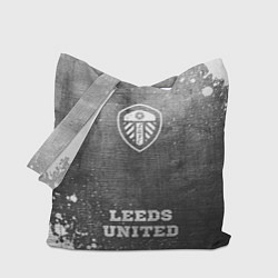 Сумка-шопер Leeds United - grey gradient по-центру, цвет: 3D-принт