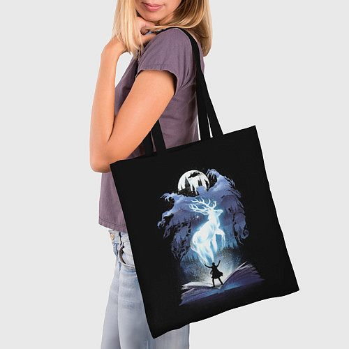 Сумка-шоппер Harry Potter patronus and dementors / 3D-принт – фото 3