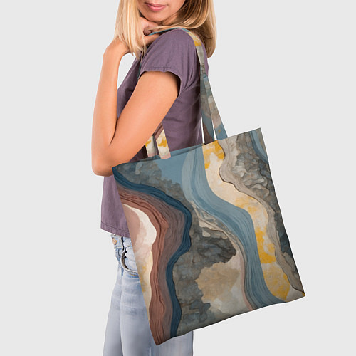 Сумка-шоппер Флюид арт / 3D-принт – фото 3
